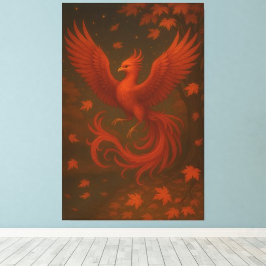 Toile Celestial Phoenix in Autumn – Fine Art Premium Can (Insitu (Plancher de Bois))