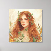 Toile Celestial Sun Goddess Boho Wall Art | Radiant (Recto)