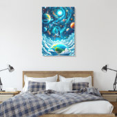 Toile Celestial Swing: Dreaming Above Earth Print (Insitu(Chambre))