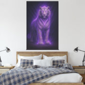 Toile Celestial Thunder Purple White Tiger – High-End Fa (Insitu(Chambre))