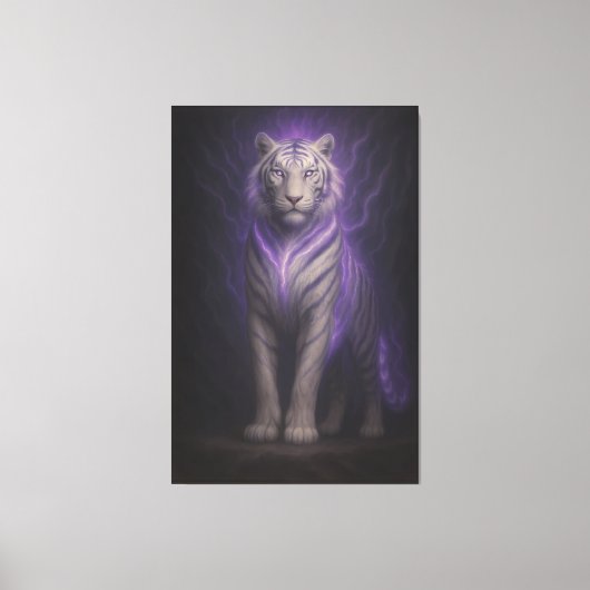 Toile Celestial Violet Lightning Tiger – Silent Storm Gu (Recto)