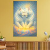 Toile Celestial White Tiger Lovers – Divine Rainbow Clou (Insitu(Salon))