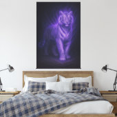Toile Celestial White Tiger – Sapphire Spirit Surge (Insitu(Chambre))