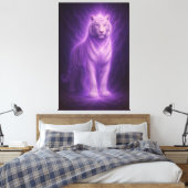 Toile Celestial White Tiger – Violet Spirit Ascension (Insitu(Chambre))