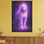 Toile Celestial White Tiger – Violet Spirit Ascension (Insitu(Salon))