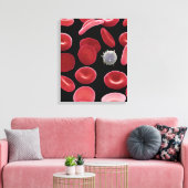 Toile Cellules de sang rouge et une cellule de sang blan (Insitu(Salon))