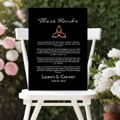 Toile Celtic Trinity Knot Irlandais Vows Mariage Handfas
