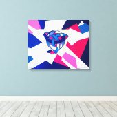 Toile Celtique Moderne Bleue Monde Noir Imprimer (Insitu (Plancher de Bois))