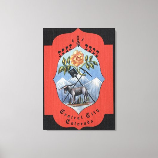 Toile Central City, Colorado - Vue officielle du sceau d (Recto)