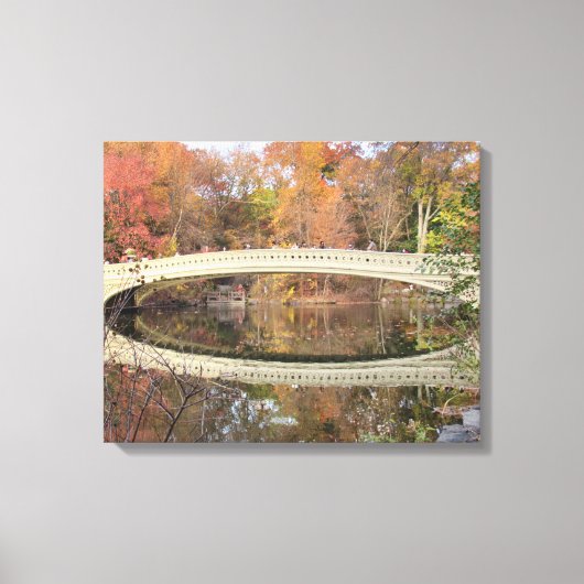 Toile Central Park - Bow Bridge - Canvas d'automne Impri (Recto)