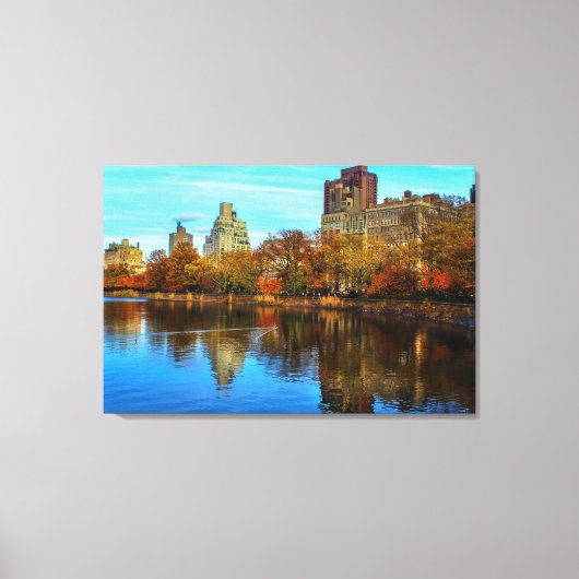 Toile Central Park Skyline en automne (Recto)