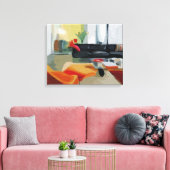 Toile Centre du siècle moderne Salon Rétro (Insitu(Salon))