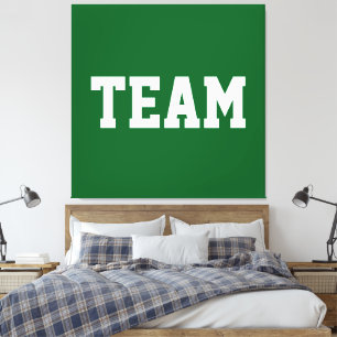 Toile Centre sportif ÉQUIPE Texte blanc sur fond vert at