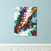 Toile Centré sur le cube (Insitu (Plancher de Bois))