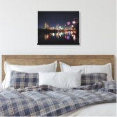 Toile Centre-ville d'Austin Texas Night Skyline Firework (Insitu(Chambre))