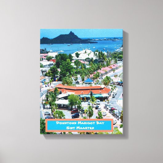 Toile Centre-ville de Marigot Bay, Sint Maarten (Recto)