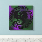 Toile Cercle celtique Dragon (Insitu (Plancher de Bois))