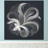 Toile Cercle de flux en filigrane (Insitu (Plancher de Bois))
