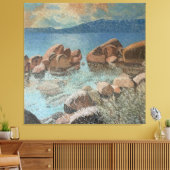 Toile Cercle de Stones Lake Tahoe Impressionnisme (Insitu(Salon))