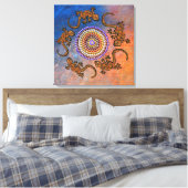 Toile Cercle de vie Gecko, de style aborigène australien (Insitu(Chambre))
