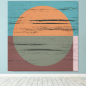 Toile Cercle Orange Et Vert (Insitu (Plancher de Bois))