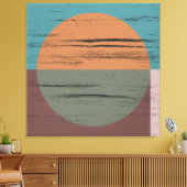 Toile Cercle Orange Et Vert (Insitu(Salon))