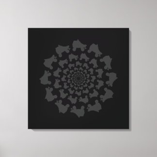 Toile cercle patiné