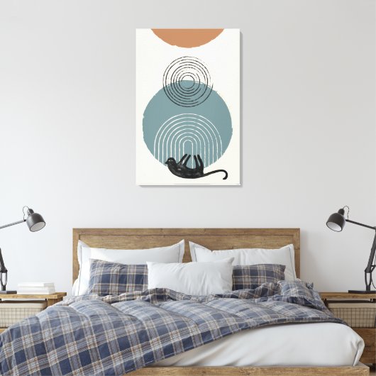 Toile Cercles Abstraits Cat 2 Canvas Imprimer (Insitu(Chambre))