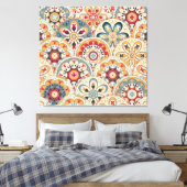 Toile Cercles Abstraits : Papier peint couleur tendance (Insitu(Chambre))