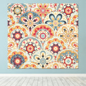 Toile Cercles Abstraits : Papier peint couleur tendance (Insitu (Plancher de Bois))