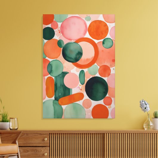 Toile Cercles aquarelle (Insitu(Salon))