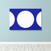 Toile Cercles blancs en bleu (Insitu (Plancher de Bois))