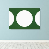 Toile Cercles blancs sur vert (Insitu (Plancher de Bois))