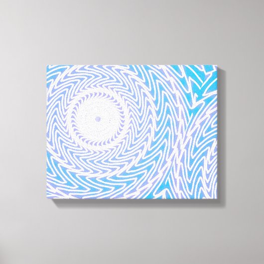 Toile Cercles bleu ciel motif (Recto)