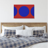 Toile Cercles bleus sur rouge (Insitu(Chambre))