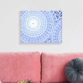 Toile Cercles bleus tourbillonner motif (Insitu(Salon))