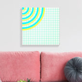 Toile Cercles Concentrés Colorés Canvas Fractionnés (Insitu(Salon))