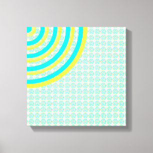 Toile Cercles Concentrés Colorés Canvas Fractionnés