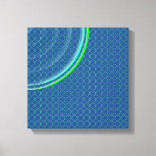 Toile Cercles Concentrés Colorés Canvas Fractionnés