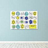 Toile CERCLES et CARRÉS Bar Mitzvah Connexion (Insitu (Plancher de Bois))