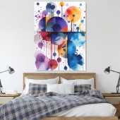 Toile Cercles Géométriques Abstraits Modernes (Insitu(Chambre))