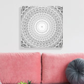 Toile Cercles gris tourbillon motif (Insitu(Salon))