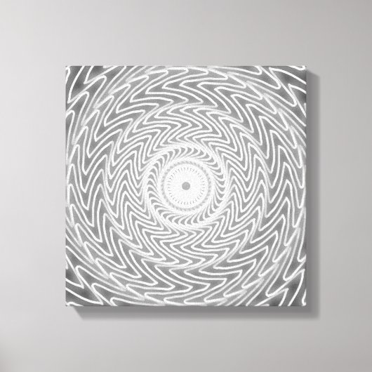 Toile Cercles gris tourbillon motif (Recto)