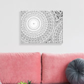 Toile Cercles gris tourbillon motif (Insitu(Salon))