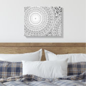 Toile Cercles gris tourbillon motif (Insitu(Chambre))