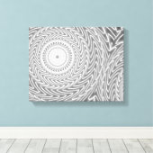 Toile Cercles gris tourbillon motif (Insitu (Plancher de Bois))