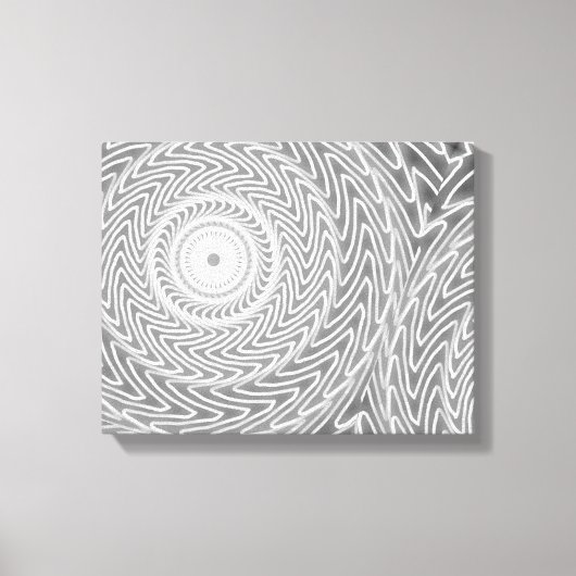 Toile Cercles gris tourbillon motif (Recto)