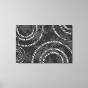 Toile Cercles noirs Abstraits dans le temps