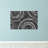 Toile Cercles noirs Abstraits dans le temps (Insitu (Plancher de Bois))