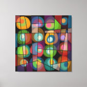 Toile Cercles peints au milieu du siècle Abstraits (Recto)